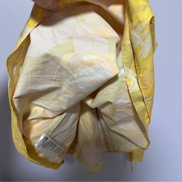 NWOT Free People Deserted Island Mini Yellow Floral Dress Size L - Picture 12 of 12